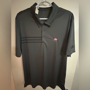 New Adidas Men's Large Dark Gray Polo Shirt